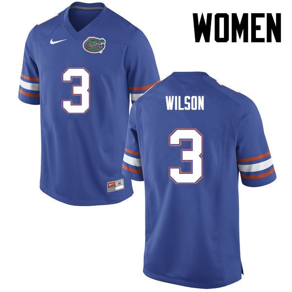 NCAA Florida Gators Marco Wilson Women's #3 Nike Blue Stitched Authentic College Football Jersey PSM3564YU